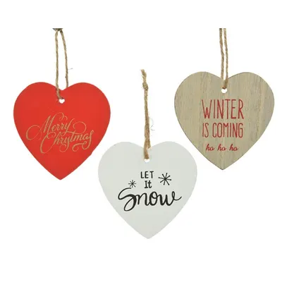 Decoratiune - Plywood Heart with Hanger - mai multe modele