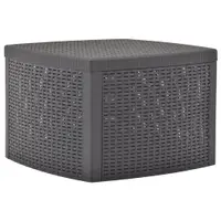 Gossi masa laterala, cafeniu, 54 x 54 x 36,5 cm, plastic
