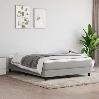 vidaXL Saltea cu arcuri buzunar, fermitate medie, gri deschis, 140x190x20 cm, textil