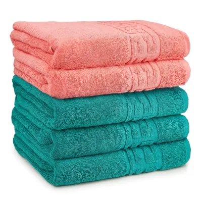 Set 5 Prosoape Baie, Bumbac 100% - Corai Verde