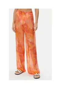 Pantaloni de plaja din amestec de matase - Portocaliu