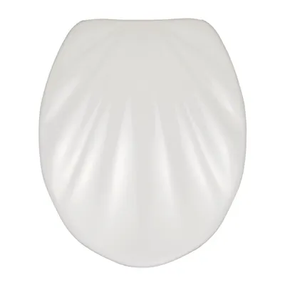 Capac WC cu închidere lentă Wenko Premium Sea Shell, 45,5 x 38 cm, alb