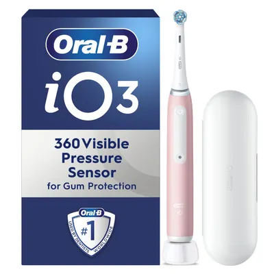 Periuță de dinți electrică Oral-B - iO S3 6/15/6, 1 duză , roz/alb