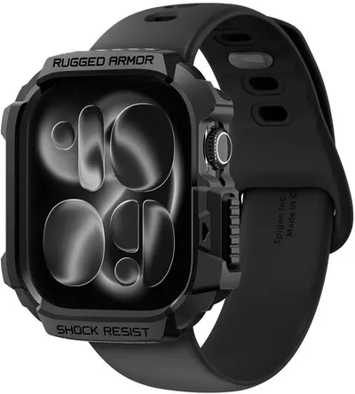 Curea Spigen - Rugged Armor 2, Apple Watch 11, 46 mm, Matte Black