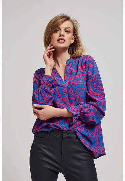 fucsie guler V - Fucsia