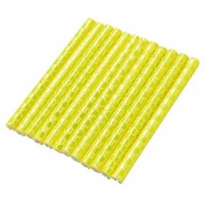 Tuburi reflectorizante bicicleta, 12buc, montare spite, 8cm, galben