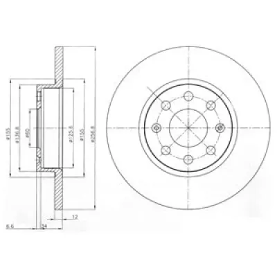 Disc frana DELPHI BG4155
