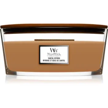 Woodwick Santal Myrrh lumânare parfumată cu fitil din lemn (hearthwick)