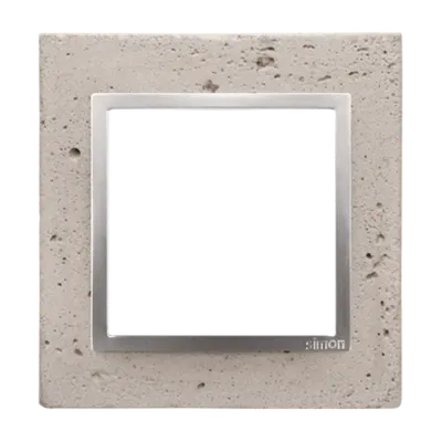 Rama simpla, beton deschis/silver mat metalic