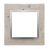 Rama simpla, beton deschis/silver mat metalic
