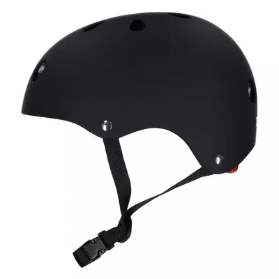Casca de protectie pentru copii FIX S Black, S (48-54 cm), reglabila, cu lumina LED, sistem de prindere, 11 orificii de ventilatie
