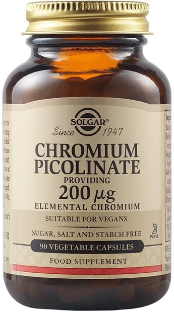 Chromium Picolinate, 200 mcg, 90 capsule, Solgar