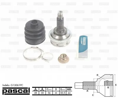 Cap planetara spre roata (28z 30z 56mm; ABS:44) MAZDA 626 V 1.8 2.0 intre 1997-2002