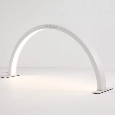 Lampă LED Half Moon pentru Manichiură si Cosmetica NAILSUP, Iluminare 180°, Lumină Soft, Profesională, Albă