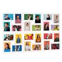 vidaXL Ramă foto colaj pentru 24x (10x15 cm) foto, alb, MDF