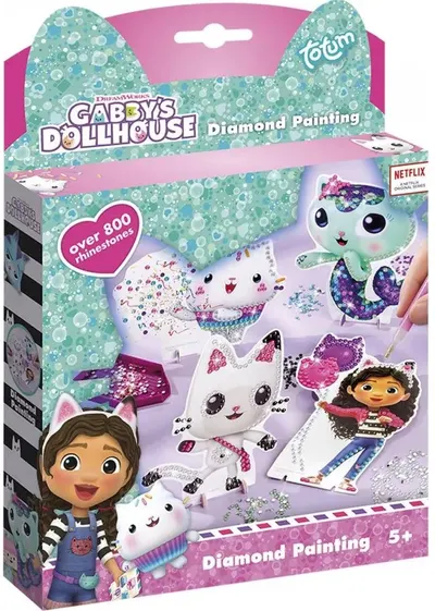 Set creativ Totum - Creații de diamant DIY, Gabby's Dollhouse