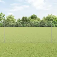 vidaXL Gard hexagonal cu stâlp 100 x 1,4 m Oțel Galvanizat Argintiu