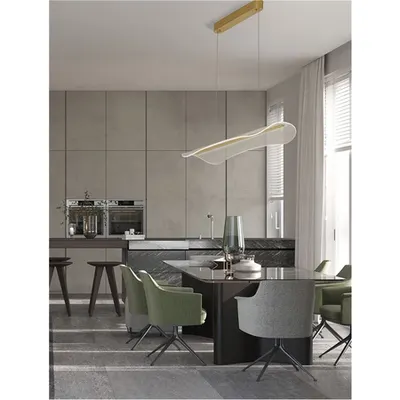 Lampa suspendata AGOS Auriu Aluminiu & Acrylic Triac Dimabil LED 34W 230V 2562Lm 3000K IP20 Triac Dimabil
