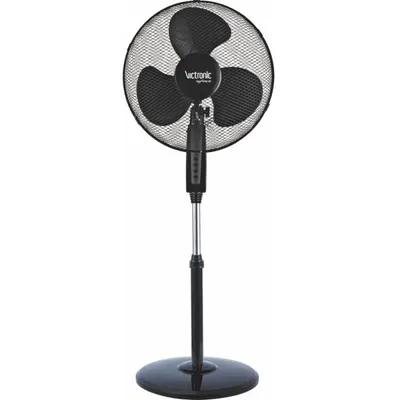Ventilator Electric, cu Picior, 40 cm, 3 Trepte Viteza, 40 W, Negru, Victronic