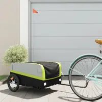 Gossi remorca pentru biciclete, negru si verde, 45 kg, fier