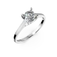 Inel de logodna din aur alb cu diamant de 0.4ct