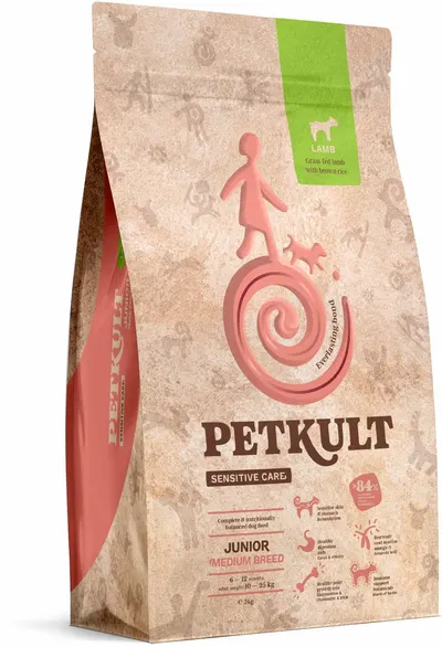 Hrana Uscata Caini, Petkult Sensitive Junior Medium, 3 kg