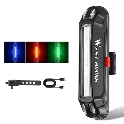 Lumină bicicletă led usb reîncărcabil T2, negru