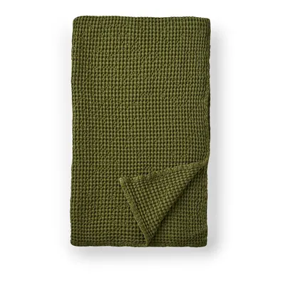 Pătură verde din bumbac 150x200 cm Jaipur Chunky Waffle – Pineapple Elephant