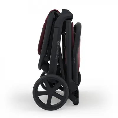 Carucior pentru copii Kinderkraft Nubi 3 Dark Ruby autopliabil, cadru din aluminiu, greutate admisa 22 kg, accesorii incluse