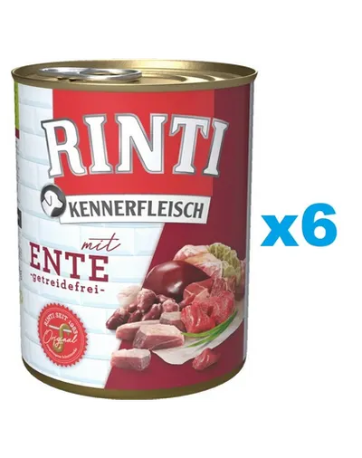 RINTI Kennerfleisch Duck rata 6x800 g conserve hrana caine