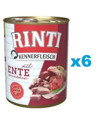 RINTI Kennerfleisch Duck rata 6x800 g conserve hrana caine