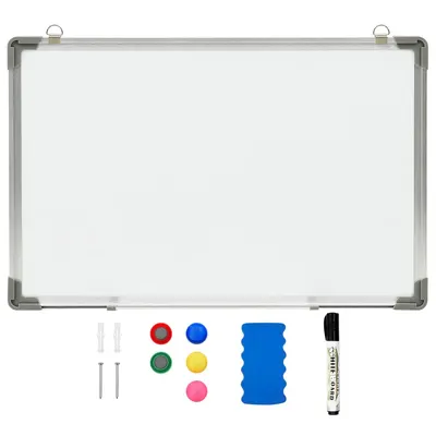 vidaXL Tablă magnetică albă cu ștergere uscată 60x40 cm oțel