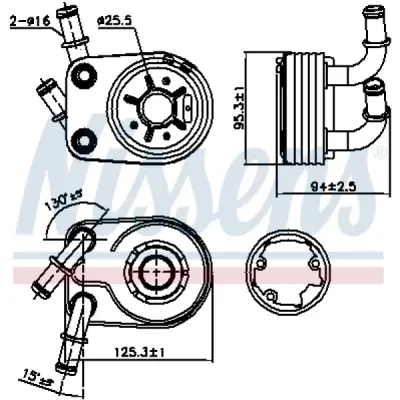 Radiator ulei, ulei motor NISSENS 90794