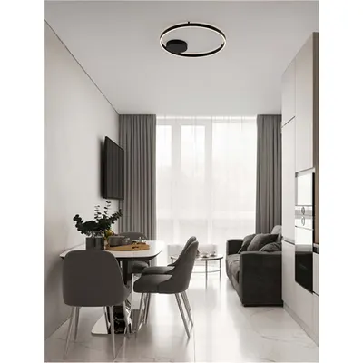 Plafoniera HEDRA Triac Dimabil Nisipiu Negru Metal, Aluminiu & Acrylic LED 60 Wat 220-240Volt 4999Lm 3000K IP20