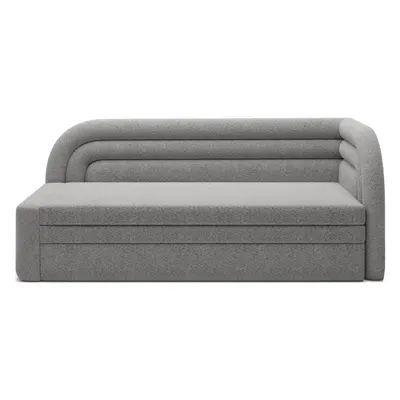 Canapea gri extensibilă/cu spațiu de depozitare cu tapițerie din țesătură bouclé cu colț pe partea dreaptă 223 cm Fabillo – ELTAP