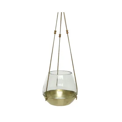 Suport pentru lumanare - Leather Hanger Wooden Beads