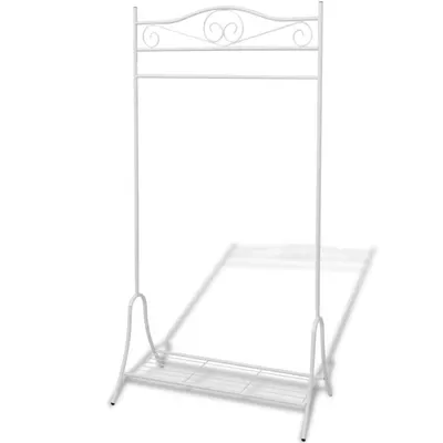 vidaXL Organizator îmbrăcăminte, oțel, alb