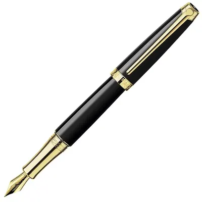 Stilou Caran d'Ache Leman - Ebony Black/Gold, F