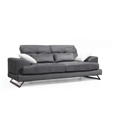 Canapea fixa FRIDO, 3 locuri, antracit, 225x92x79 cm