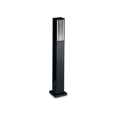 Stalp de gradina Marte, 1 bec, dulie E27, L:140 mm, H:805 mm, Negru