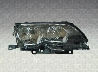 Far stanga (2 H7, reglaj electric, cu motoras, fundal negru) BMW Seria 3 2001-2006