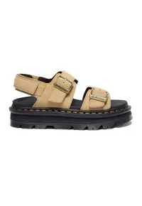 Sandale din piele intoarsa cu talpa flatform ZebZag - Bej