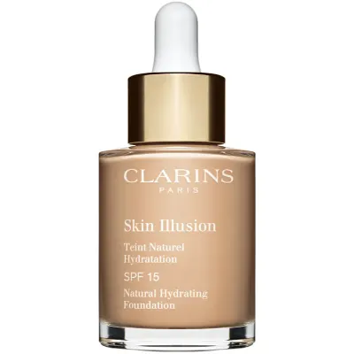 Clarins Skin Illusion Natural Hydrating Foundation makeup radiant cu hidratare SPF 15 culoare 108.3N Organza 30 ml
