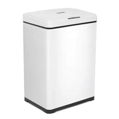 Cos de Gunoi Smart, Doctor Home Obi, Senzor de Miscare, Otel Inoxidabil, 30L - Alb