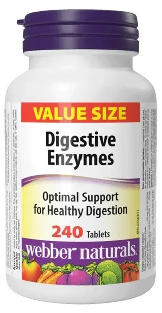 Enzime digestive, 240 comprimate, Webber Naturals
