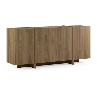 Comodă în culoare naturală cu aspect de lemn de stejar 180x79x40 cm Volia – Marckeric