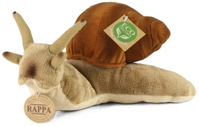 Jucărie de pluș Rappa Eco friends - Melc maro, 24 cm