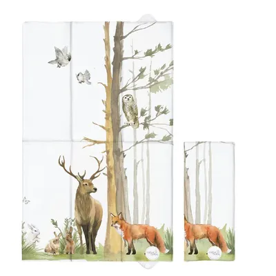 Saltea de infasat, Ceba Baby, Pliabila, 60 x 40 cm, Woodland