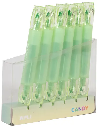 Textmarker cu doua capete APLI Candy - Verde neon