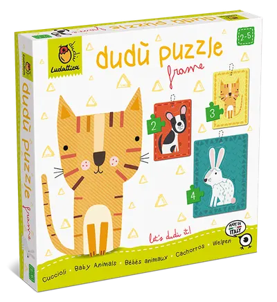 Puzzle educativ - Dudu Puzzle Frame: Animalute de companie